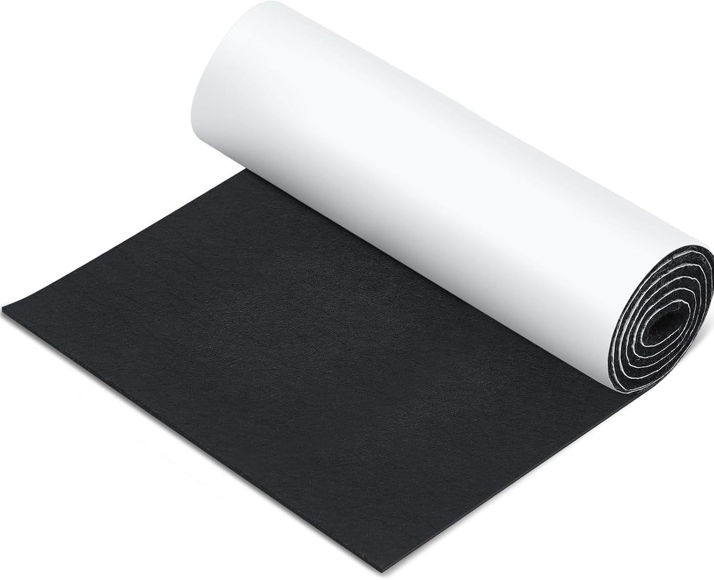 Fullhawl Large Felt Furniture Pads 8 x 60 Inch Non Slip Self Adhesive Heavy Duty Cuttable Strip Roll Felt Sheet Tape for Protecting Hardwood Floors Chair Wall, White