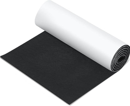 Fullhawl Large Felt Furniture Pads 8 x 60 Inch Non Slip Self Adhesive Heavy Duty Cuttable Strip Roll Felt Sheet Tape for Protecting Hardwood Floors Chair Wall, White