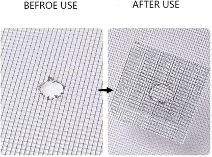 FLYZZZ Window Screen Repair Patches, Screen Door Repair Kit，Window Screen Repair Tapes, Self-Adhesive Screen Kit Suitable for Repairing Holes&Tears (50Pcs)