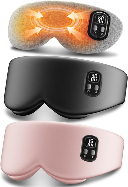 Anydance Heated Eye Mask - Cordless Eye Mask for Dry Eyes, Eye Relief, Improved Sleep, Timed Shutdown, 4 Temperature, Washable Eye Heating Pad for Travel, Removable for Cleaning