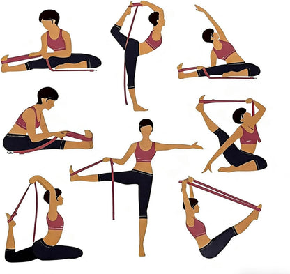 2-in-1 Yoga Stretch Strap Set, 10-Loop & 8ft D-Ring Strap