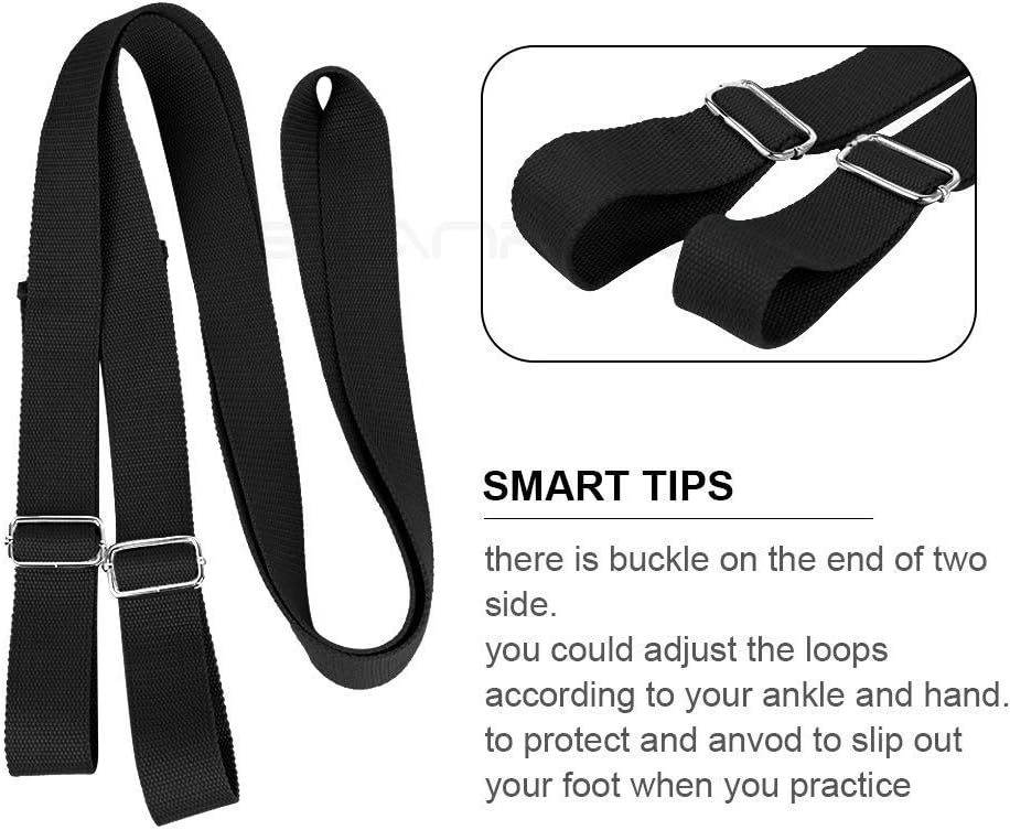 Adjustable Leg Stretcher Lengthen Ballet Stretch Band - Easy Install on Door Flexibility Stretching Leg Strap Great Cheer Dance Gymnastics Trainer Stretching Equipment Taekwondo Training