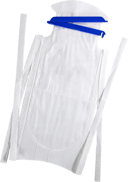 Vakly Large Refillable Ice Bags 6.5 x 14 [Pack of 5] – Reusable Ice Pack with Clamp Closure, Soft Outer Covering & Leak-Resistant Inner Layer for Hospital, Home & Sports Use