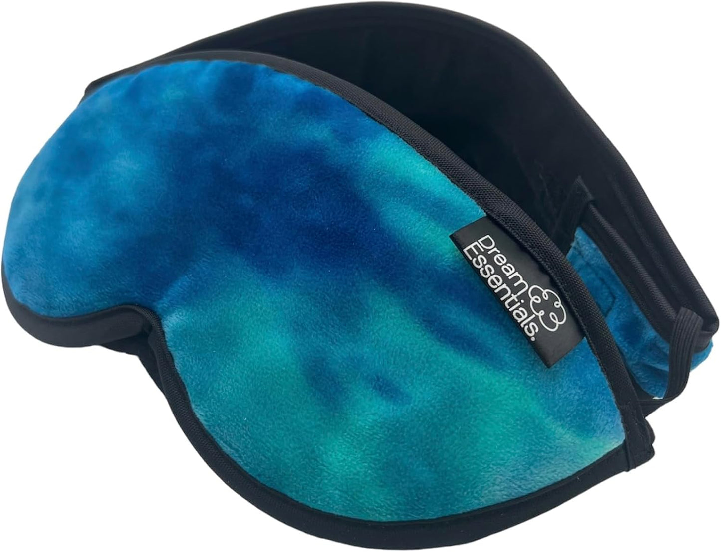 Dream Essentials Utopia Luxury Plush Sleep Mask, Handmade in the USA, Breathable Cotton, Adjustable Wide Headband, Men and Women, Nose Bridge for Light Block, Travel, Yoga, Meditation (Tie Dye Purple)