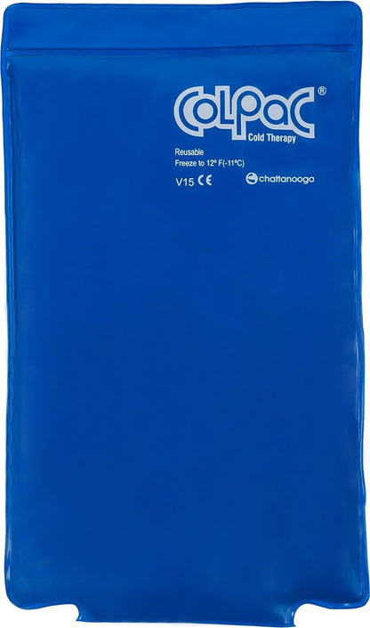 Chattanooga ColPac Reusable Gel Ice Pack Cold Therapy for Knee, Arm, Elbow, Shoulder, Back for Aches, Swelling, Bruises, Sprains, Inflammation (11"x14") - Blue