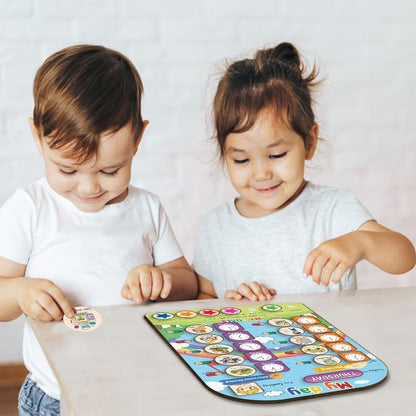 TinyKidz Wooden Daily Routine Chart 11x15, Schedule Board for Kids, Wooden Chore Chart for Kids, Responsibilities Chart for Toddlers, Morning Bedtime Routine for Toddlers