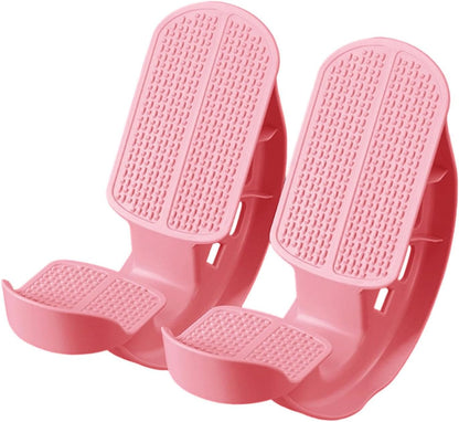 2 Pieces Foot Stretcher Rocker Calf Exercise Stand Ankle Tilting Tendon Board Plantar Massage Fitness Pedal Ergonomic PP Material Suitable for Yoga Ho, red