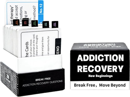 200 Addiction Recovery Cards for Engaging Group Therapy & Conversations – Icebreaker Tools for Addressing Substance Abuse, Mental Health Enhancement, and Preventing Relapse