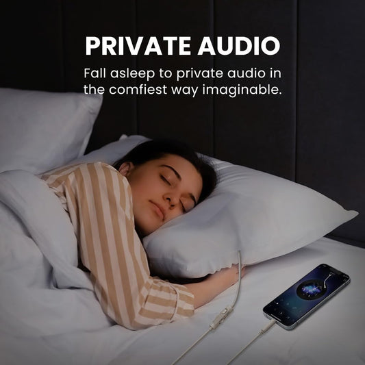 Avantree Slumber B - Sleeping Pillow Headphones for Side Sleepers, Wired Pillow Speaker with Low-Volume Audio, No Charging Needed, Comfortable Design, USB-C & AUX for Podcasts & Audiobooks