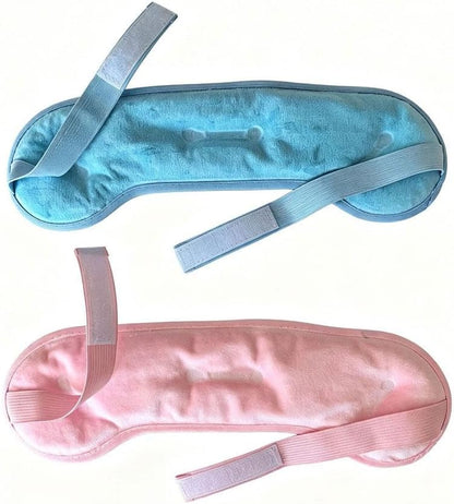 2pcs Cooling Eye Mask, Cold Eye Mask Ice Pack, Hot Cold Compress Head Wrap, Gel Bead Relief for Puffy Eyes Dark Circles (Blue)