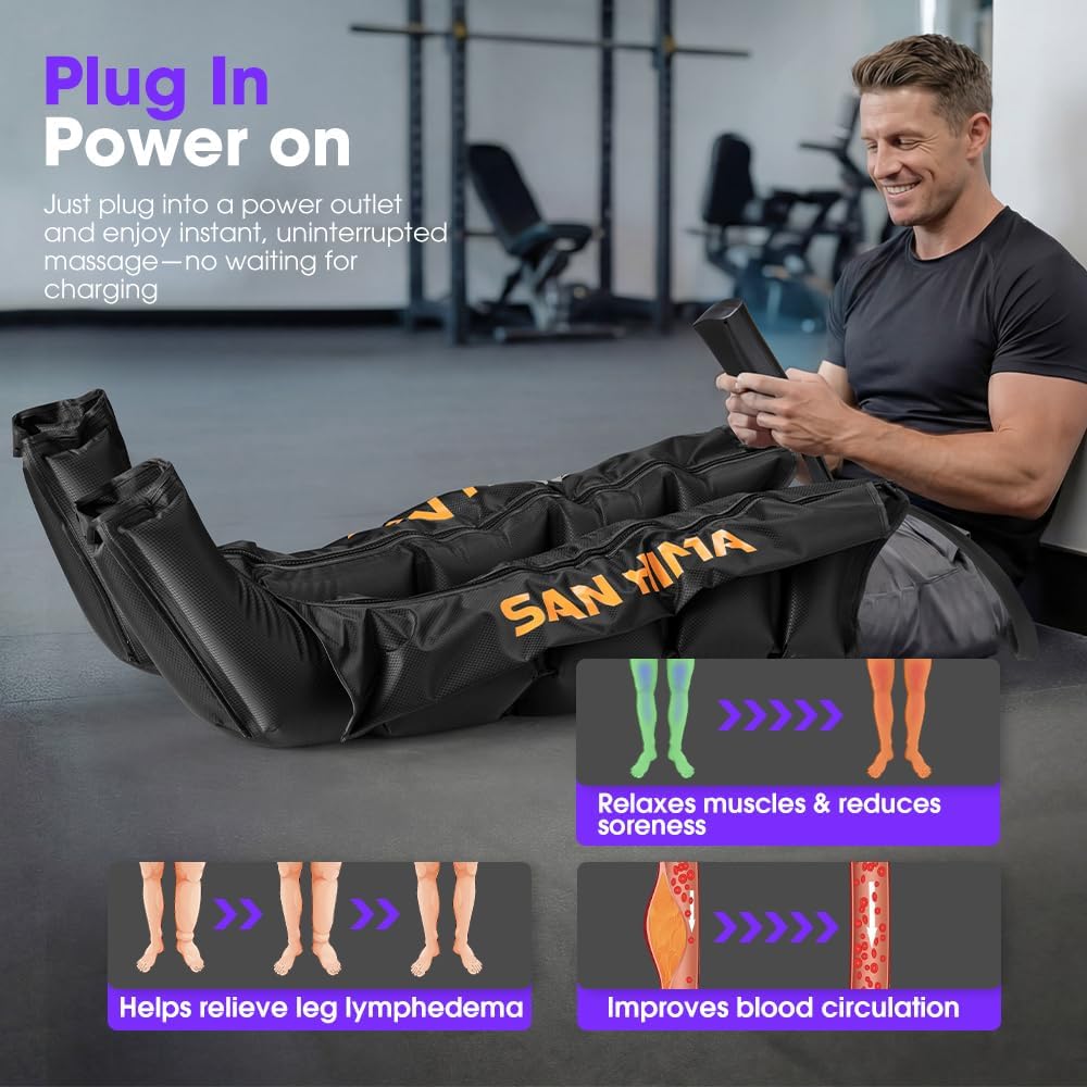 SAN HIMA Air Compression Leg Massager, Compression Boots for Circulation