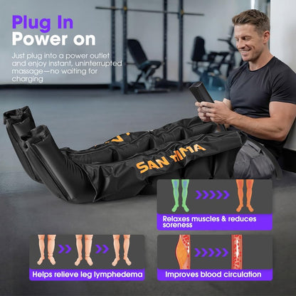 SAN HIMA Air Compression Leg Massager, Compression Boots for Circulation