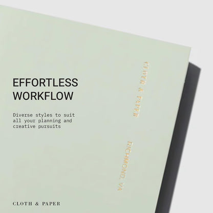 Cloth & Paper Travel Notebook | Daily Wellness Planner – Smoked Salt | Pocket Plus Wellness Planner 3.2" x 6" | Habit Tracker & Self Care Journal for Goals, Gratitude & Reflection – Soft Touch Cover