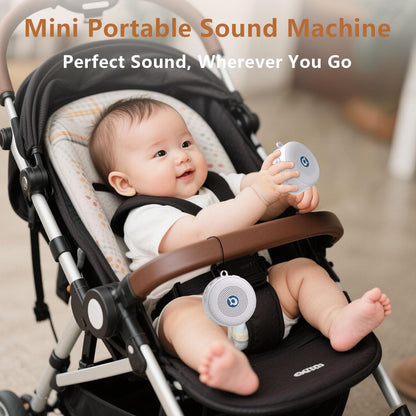 Portable Noise Machine Baby Battery Sound Machine with 30 Soothing Sounds Mini White Noise Machine 32 Volume Level Sleep Machine for 3D Surround Noise Machine for Kid Adult Home Travel