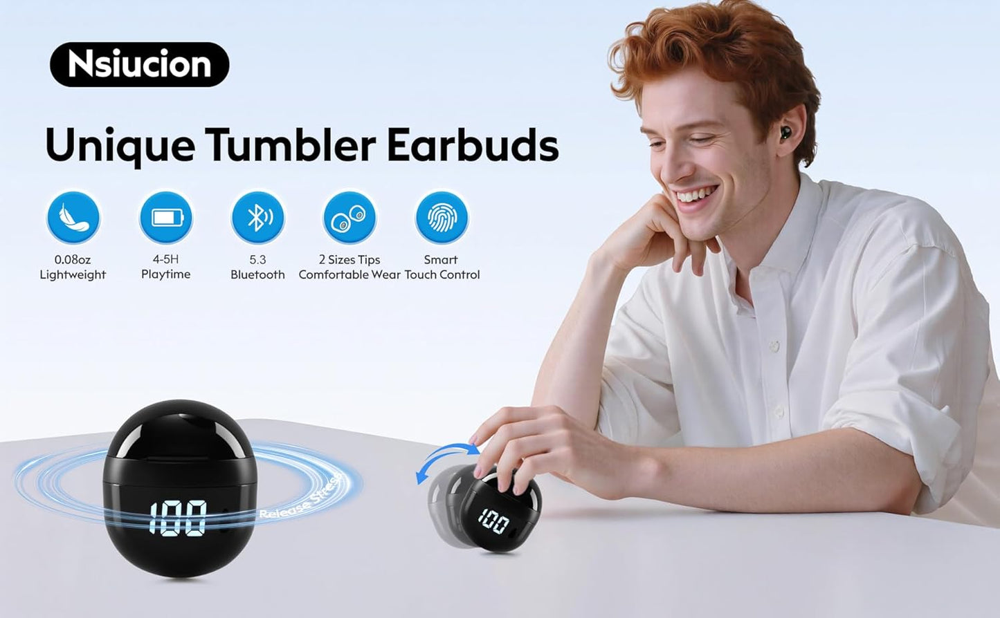 Smallest Sleep Earbuds for Side Sleepers, [Upgrade 2026 Version] Ultra-Comfort & Lightweight Wireless Mini Sleep Headphones for Small Ears, No Low Battery Beep Ear Buds for Sleeping Working