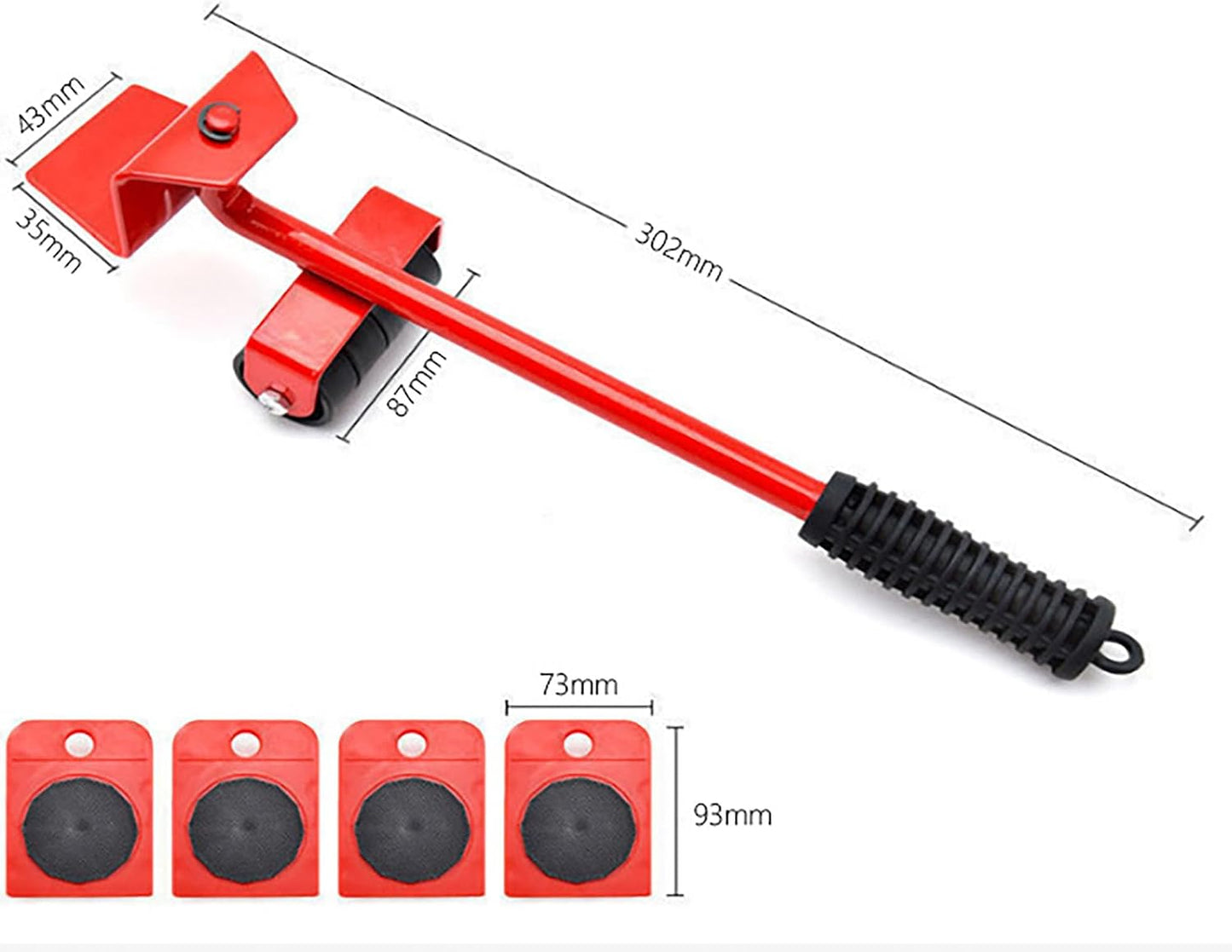Large Furniture Mover Tool Set, 5 Pcs Appliance Lifter and Mover for Lifting and Moving Less Than 220 Pounds (M)
