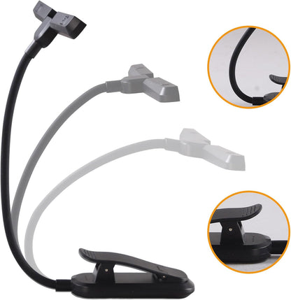 DORNLAT 18 LED Rechargeable Book Light, 1200 mAh 80 Hrs Lasting Reading Light at Night- Eye Caring 3 Color Temperatures Reading Lights - Portable Clip on Light, Present for Reader