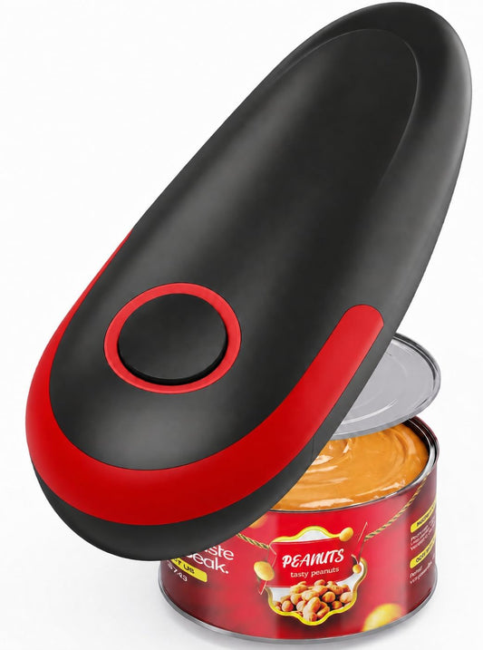 Electric Can Opener, One Touch Battery Operated Automatic Can Opener with Smooth Edge, Hands Free Can Opener for Seniors with Arthritis and Weak Hands, Can Opener Fits All Can Sizes for Kitchen