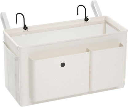 Bedside Caddy Bedside Storage Hanging Organizer for Bunk Dorm Bed Rail | Bed Caddy with Hooks, Top Bunks and Dorm Essentials for Water, Tissues, Tablets, Books, Phones, Remotes and Other Necessories
