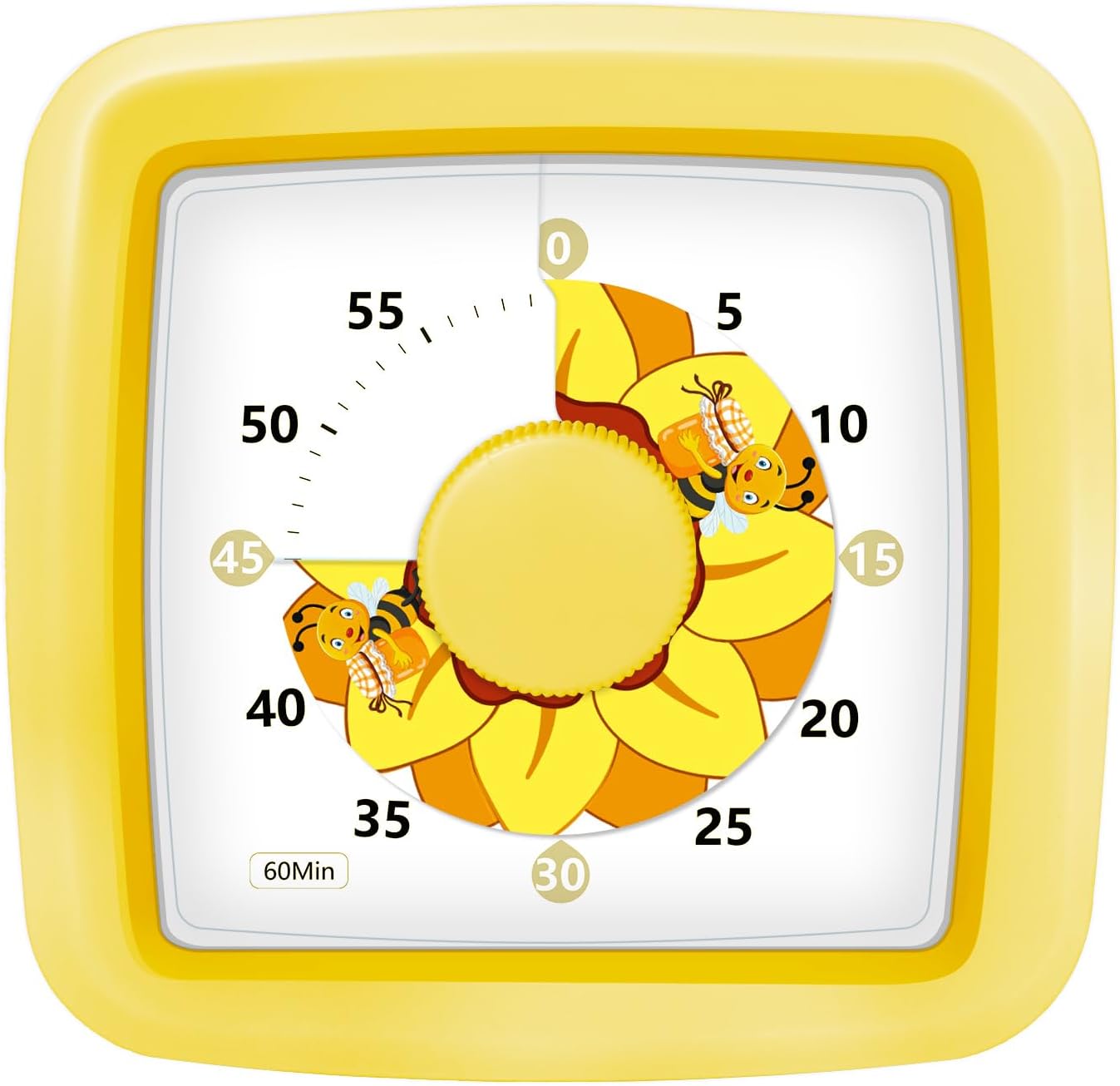 Kids Visual Timer 60 Minute – Countdown Clock for Homework, Kitchen Timer for Cooking, Silent Mini Timer with Cute Mermaid Shell Pattern, Gift Timers for Kids Focus & Daily Routines, Purple