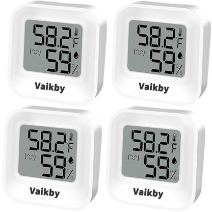 Indoor Humidity Meter Hygrometer 4Pack, Room Thermometer for Accurate Room Temperature Monitor, Digital Hygrometer with Indoor Thermometer for Home, Baby Nursery, and Humidity Sensor Enhanced Comfort