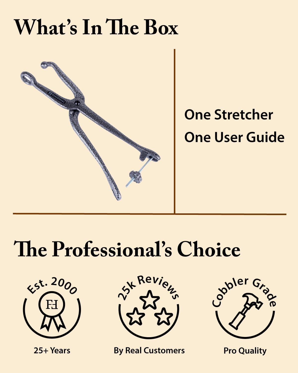 FootFitter Cast Iron Ball & Ring Shoe Stretcher for Targeted Relief