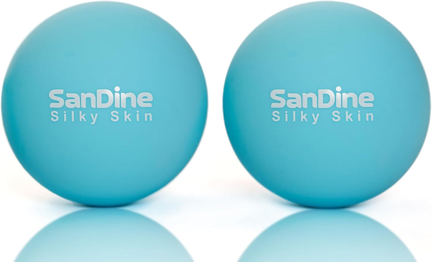 Lacrosse Massage Balls for Deep Tissue Massage - Release Tension Relieve Muscle Soreness Improve Flexibility - Ideal for Myofascial Release Trigger Point Therapy - 2Pack Yoga Balls by Sandine (Red)