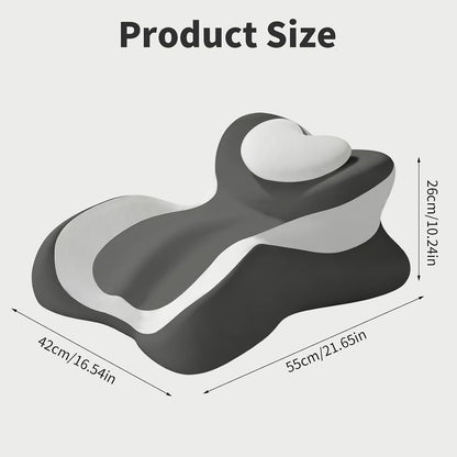 Memory Foam Wedge Pillow - Ergonomic Reading & Bed Wedge Pillow for Sleeping, Back Support, Acid Reflux, and Leg Elevation - Multi-Level Support with Removable & Washable Cover (Gray)