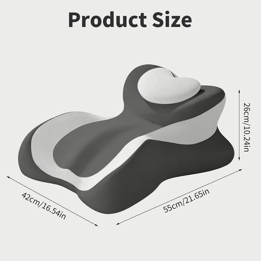 Memory Foam Wedge Pillow - Ergonomic Reading & Bed Wedge Pillow for Sleeping, Back Support, Acid Reflux, and Leg Elevation - Multi-Level Support with Removable & Washable Cover (Gray)
