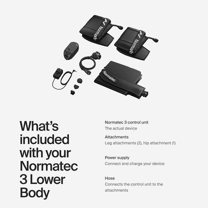 Hyperice Normatec 3 Legs Compression Boots Full Leg Recovery Size Standard | Relieve Muscle Aches Pain | Reduce Tension Swelling | 7 levels | Increase Circulation | ZoneBoost | FSA-HSA Eligible | TSA