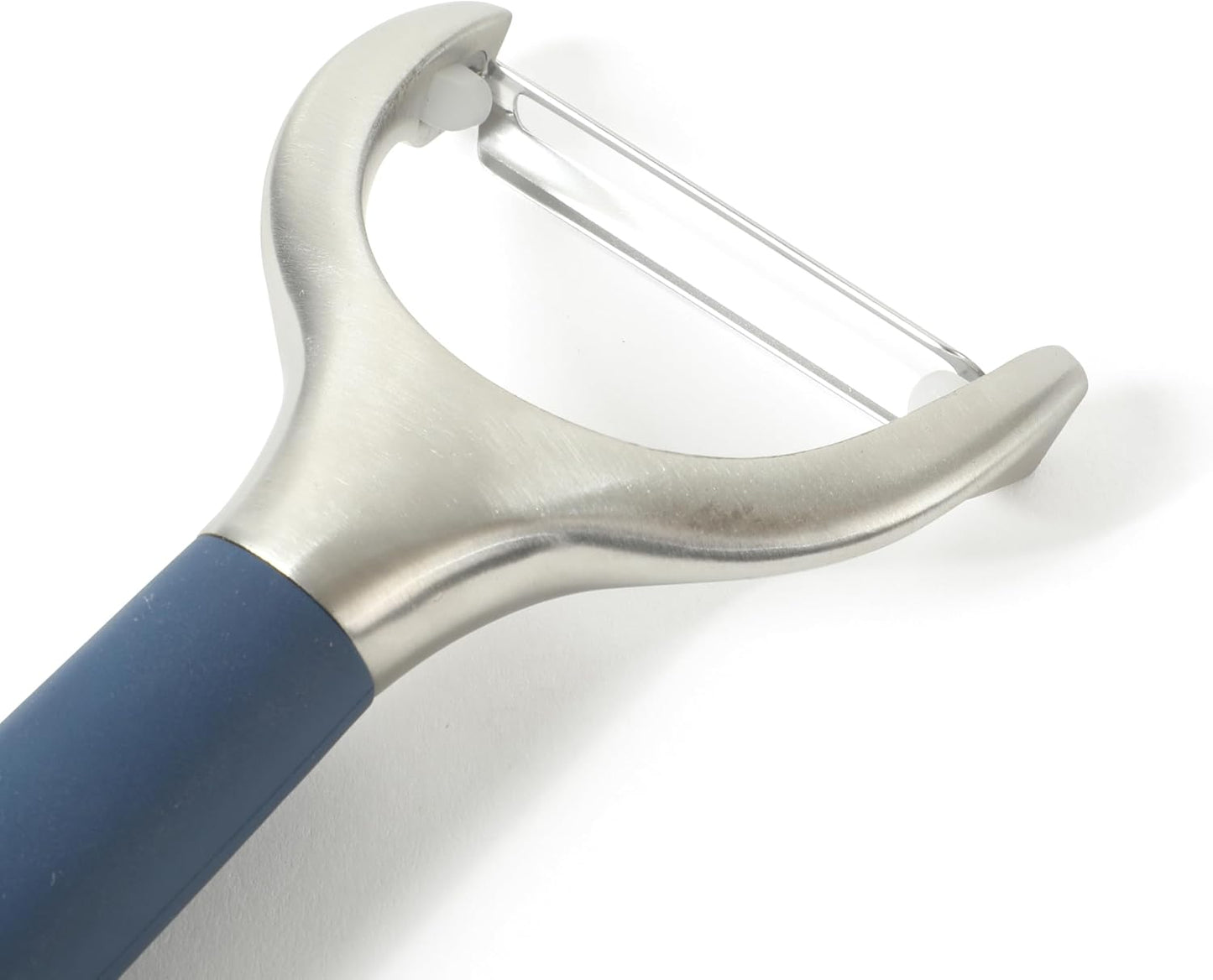 Calphalon Edge Stainless Steel Y Vegetable Peeler w/Thermoplastic Rubber Handle - Navy Blue