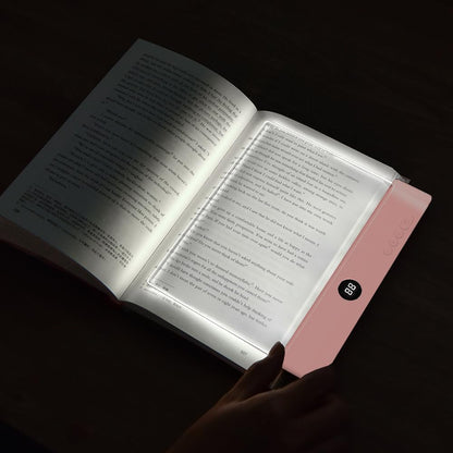 Book Light for Reading in Bed at Night Flat Reading Lights, Pink