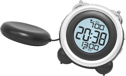 Vibrating Alarm Clock for Heavy Sleepers, Loud Alarm Clocks with Multiple Alarms Customizable Setting, Digital Alarm Clocks for Bedrooms, Extreme Bed Shaker Alarm Clock for Deeply Sleeper ﻿