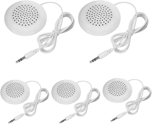 5pcs Pillow Speaker, Under Pillow Speaker for Sleep, DIY Pillow Speaker, New 3.5mm Mini Stereo Speaker for MP3 Phone Portable CD Mini Stereo Speaker