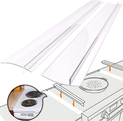 Silicone Gap Covers, (2 PCS) Silicone Stove Gap(21 Inches, Semi Clear) | Filler Stopper Kitchen Stove Gap Covers - Flexible Stoves Counter Gap Cover, Food Grade