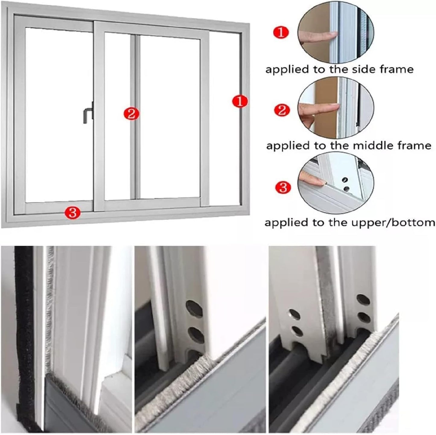 33 Ft Gray Self-Adhesive Soundproofing Weather Stripping for Doors and Windows, 0.35" Wide x 0.2" Thick