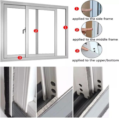 33 Ft Gray Self-Adhesive Soundproofing Weather Stripping for Doors and Windows, 0.35" Wide x 0.2" Thick