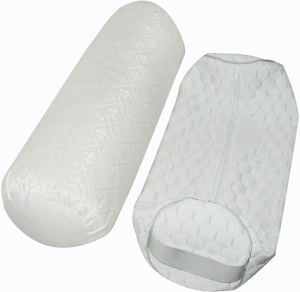 Kingnex Cylinder Bolster Roll Pillow for Back or Side Sleepers 20x8