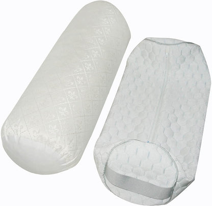 Kingnex Cylinder Bolster Roll Pillow for Back or Side Sleepers 20x8