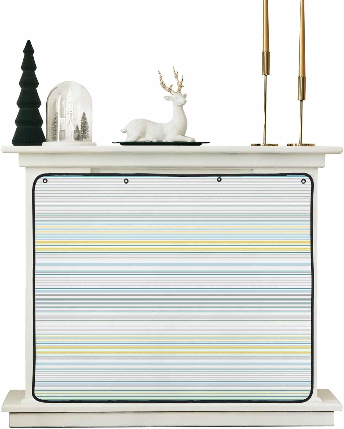 Magnetic Fireplace Cover Purple Stripes Fireplace Screen Decorative Classic Striped Lines Insulation Fireplaces Blocker Blanket Save Energy Fireplaces Draft Stopper Covers for Living Room 36x30 Inch