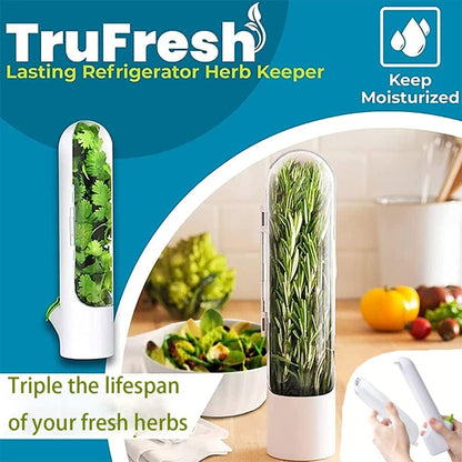 Jfxgjuv Herb Saver Best Keeper For Freshest Produce, Lasting Refrigerator Herb Keeper, Containers, Clear Herb Savor Pod, Herb Storage Container For Cilantro, Mint, Asparagus (set of 3)