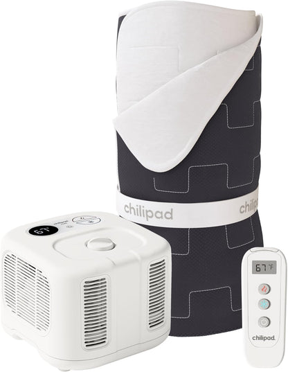 Chilipad Cube Bed Cooling System - Cooling & Heating Mattress Topper, Set Individual Bed Temperature, Cool Sleep Enhancement, Temp Range of 60-115°F, ME Half Queen Bedsize (30"W x 80"L), Model: CP500