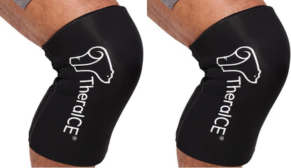 TheraICE Knee Ice Pack Wrap, Reusable Cold Compression Sleeve for Injuries | Flexible Gel Ice Pack, Cooling Knee Sleeve for Elbow, Ankle & Calf, Post-Surgery Recovery, ACL MCL Relief