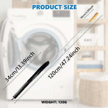 Dryer Lint Brush Vent Cleaner Lint Trap Cleaning Tool Dryer Vent Brush Long Flexible with Wood Handle 27.95Inches Medium Size for Dryer Vent Cleaning DIY Enthusiasts Homeowners (1, PCS)