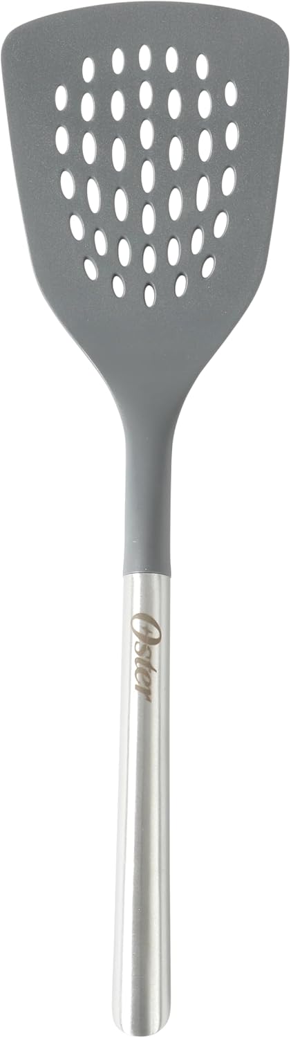 Oster Chadswyck 8” Can Opener, Stainless Steel Manual Can Opener with Soft Grip Handles, Smooth Edge Cutting, Dishwasher Safe