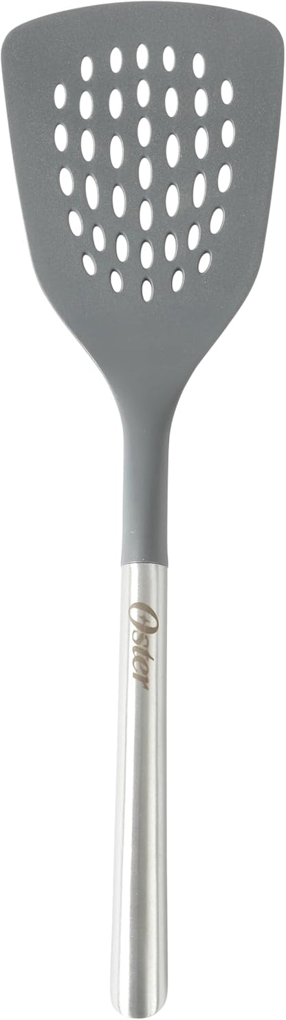 Oster Chadswyck 8” Can Opener, Stainless Steel Manual Can Opener with Soft Grip Handles, Smooth Edge Cutting, Dishwasher Safe