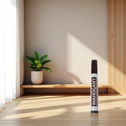 2Pcs Brown Furniture Repair Wood Cabinet Floor Touch Up Markers Scratch Filler Remover - Mahogany,Wood Polish and Care