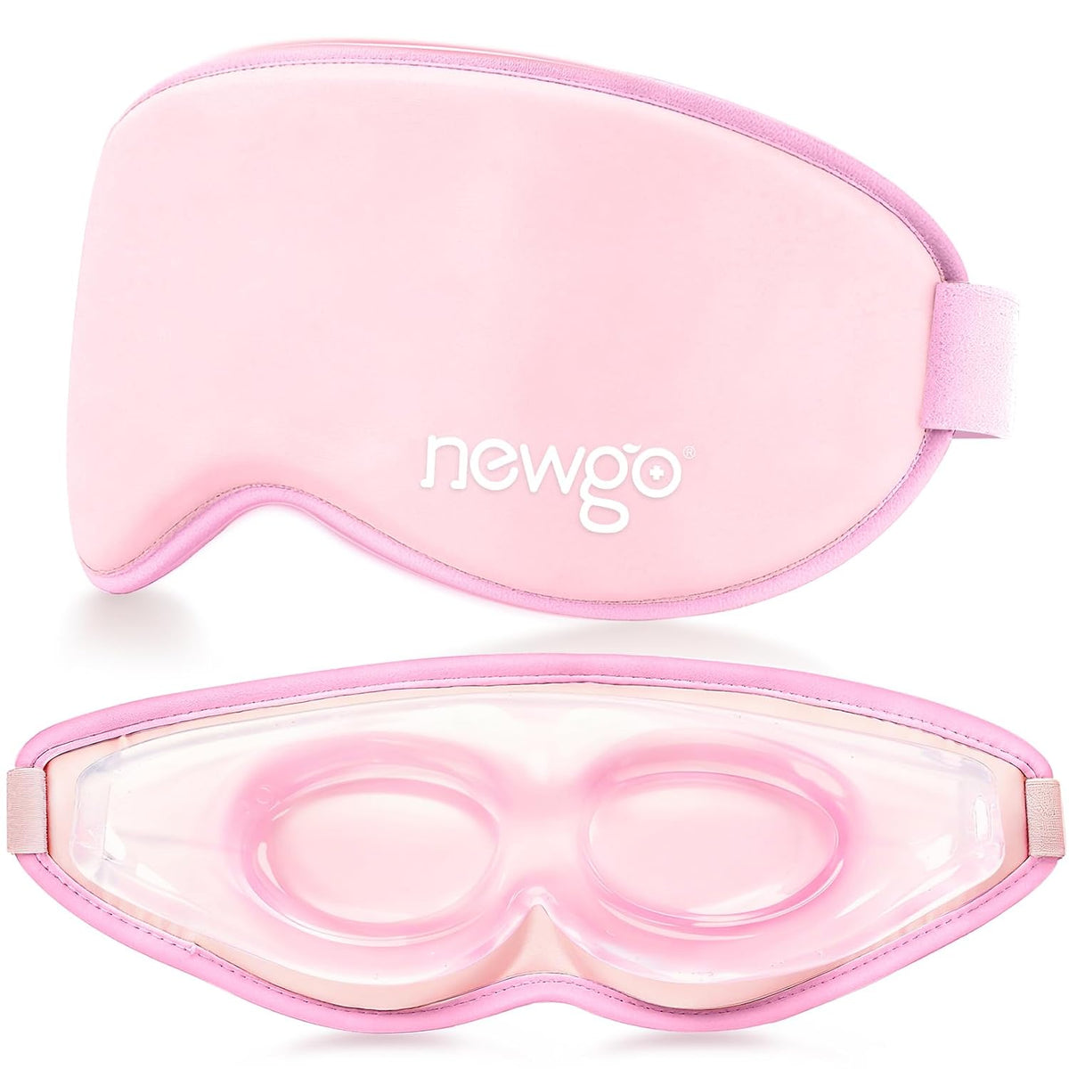 NEWGO 3D Cooling Eye Mask, Weighted Eye Mask for Sleeping, Black