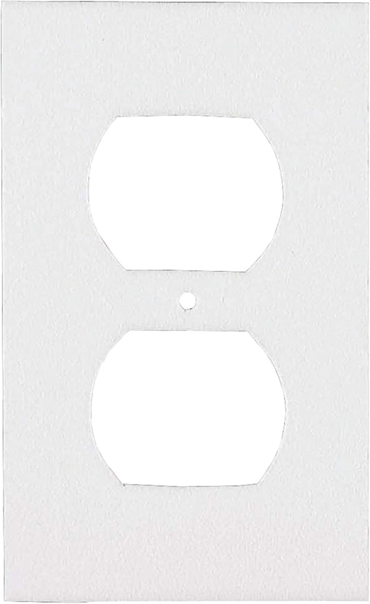 MD Building Outlet Sealers for Standard & GFCI Outlets, White, 6pk | Dual-Purpose Insulation, Draft Blocking Gasket, Energy Saving, Indoor Outdoor Use, Fits Standard Plates