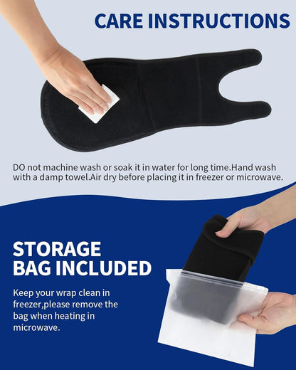 Gel Ice Pack Wrap with Straps for Knee,Elbow, Wrist, Neck, Ankle & Back,Reusable Ice Packs for Injuries, Inflammation & Recovery Hot Cold Therapy Short Style